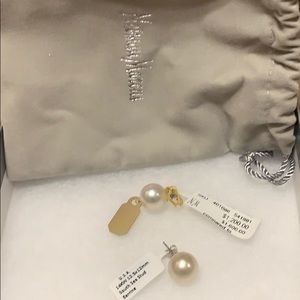 Pearl earrings stud 12.5 x 12 south sea stud